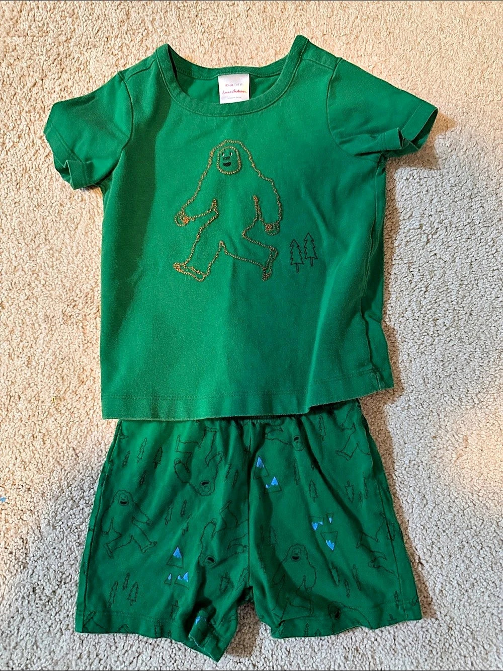 Hanna Andersson Short Pajama Set - Big Yeti Big Yeti Short John Pajama Set 2T